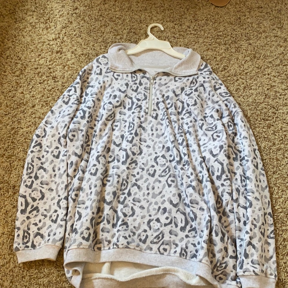 Oversize quarter zip sweater
